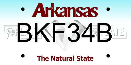 BKF34B Arkansas License Plate