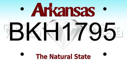 BKH1795 Arkansas License Plate