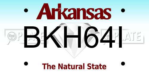 BKH64I Arkansas License Plate
