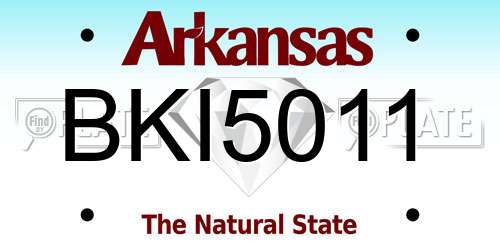 BKI5011 Arkansas License Plate