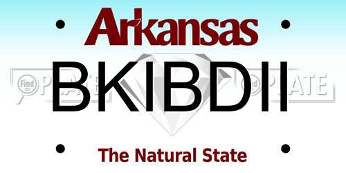 BKIBDII Arkansas License Plate