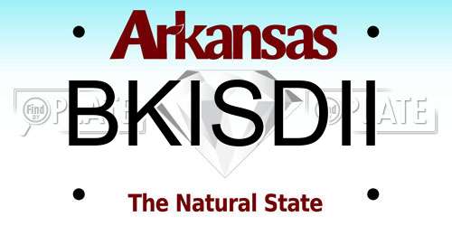 BKISDII Arkansas License Plate