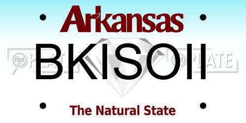BKISOII Arkansas License Plate