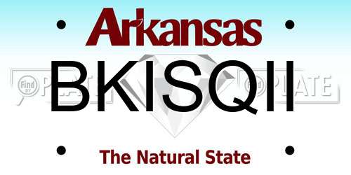 BKISQII Arkansas License Plate