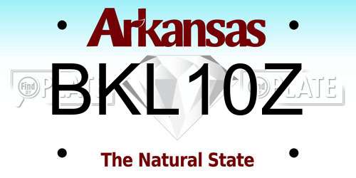 BKL10Z Arkansas License Plate