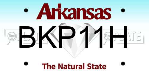 BKP11H Arkansas License Plate