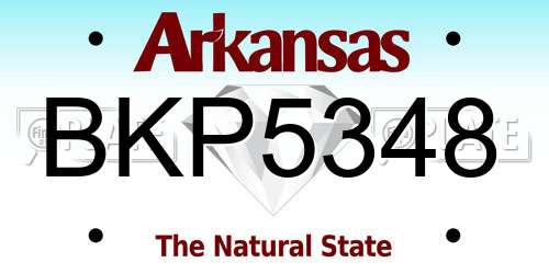 BKP5348 Arkansas License Plate
