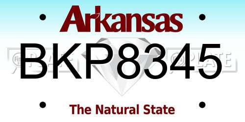 BKP8345 Arkansas License Plate
