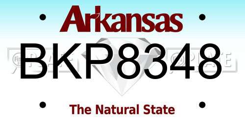 BKP8348 Arkansas License Plate