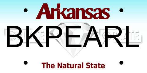 BKPEARL Arkansas License Plate