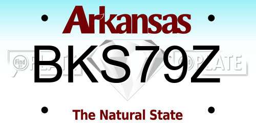 BKS79Z Arkansas License Plate