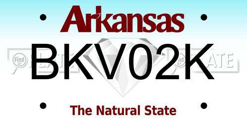 BKV02K Arkansas License Plate