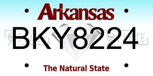 BKY8224 Arkansas License Plate