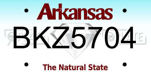BKZ5704 Arkansas License Plate