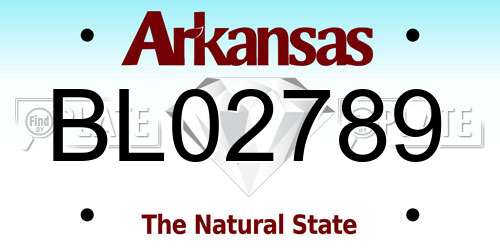 BL02789 Arkansas License Plate