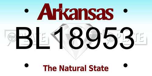 BL18953 Arkansas License Plate