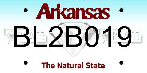 BL2B019 Arkansas License Plate