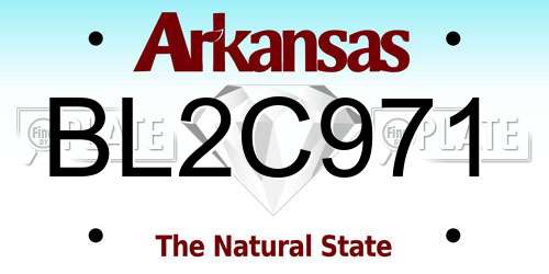 BL2C971 Arkansas License Plate