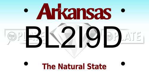 BL2I9D Arkansas License Plate