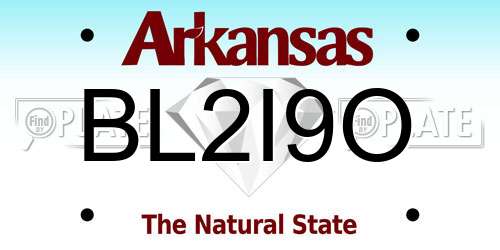 BL2I9O Arkansas License Plate