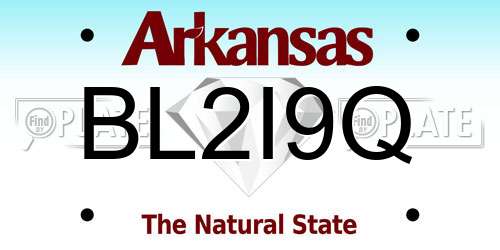 BL2I9Q Arkansas License Plate