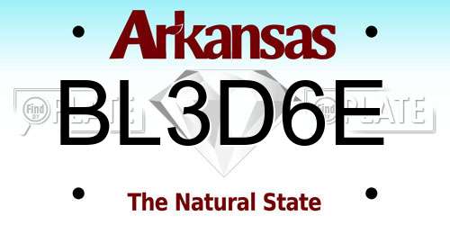BL3D6E Arkansas License Plate
