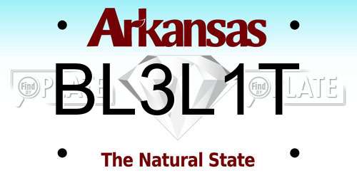 BL3L1T Arkansas License Plate