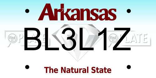 BL3L1Z Arkansas License Plate
