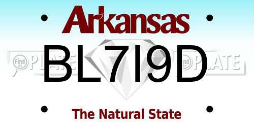 BL7I9D Arkansas License Plate