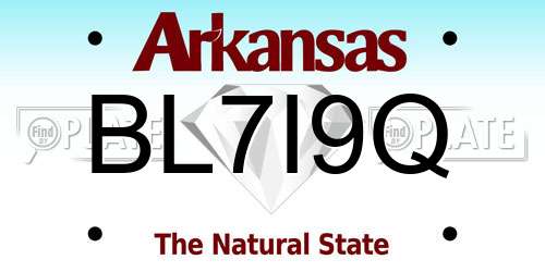 BL7I9Q Arkansas License Plate