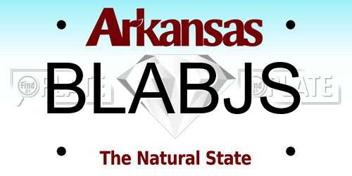 BLABJS Arkansas License Plate