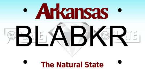 BLABKR Arkansas License Plate
