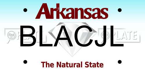 BLACJL Arkansas License Plate