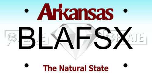 BLAFSX Arkansas License Plate