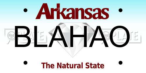 BLAHAO Arkansas License Plate