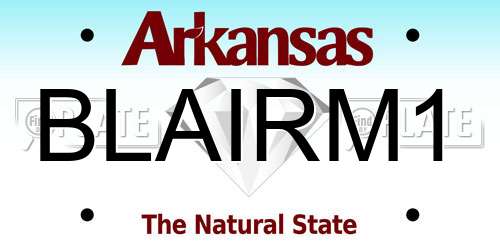BLAIRM1 Arkansas License Plate