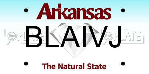 BLAIVJ Arkansas License Plate