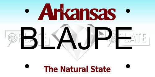 BLAJPE Arkansas License Plate