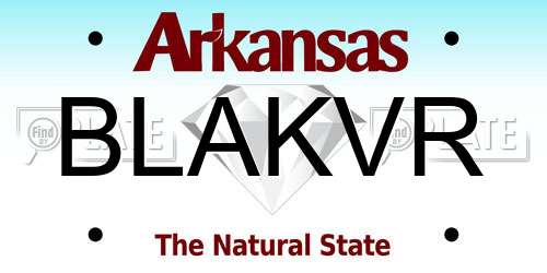 BLAKVR Arkansas License Plate