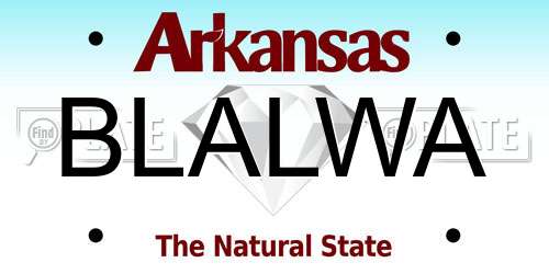 BLALWA Arkansas License Plate