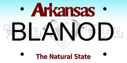 BLANOD Arkansas License Plate