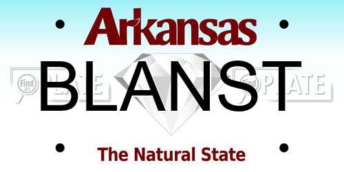 BLANST Arkansas License Plate