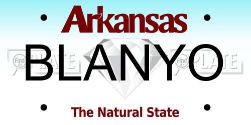 BLANYO Arkansas License Plate