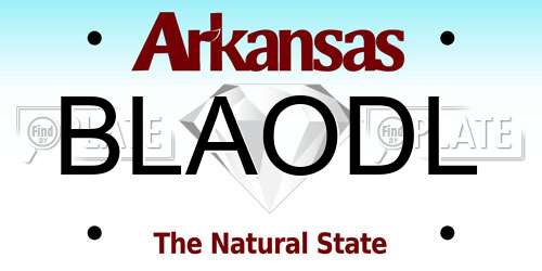 BLAODL Arkansas License Plate