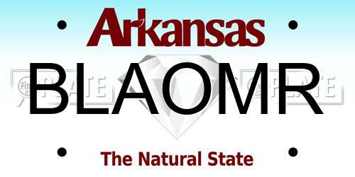BLAOMR Arkansas License Plate