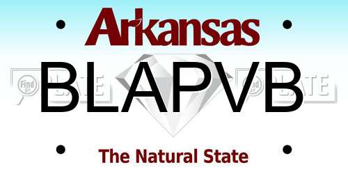 BLAPVB Arkansas License Plate