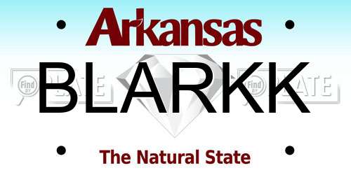 BLARKK Arkansas License Plate