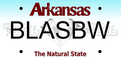 BLASBW Arkansas License Plate