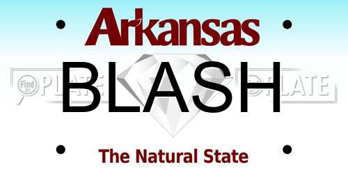 BLASH Arkansas License Plate