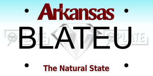 BLATEU Arkansas License Plate